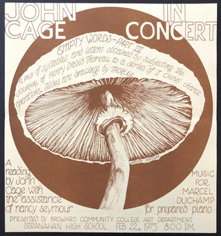 Cage, John. (1912–1992) "John Cage in Concert" - Original Flyer