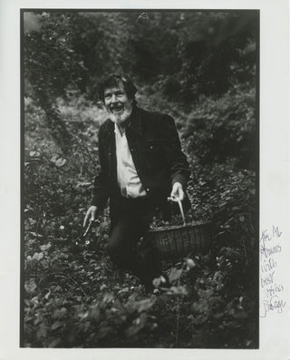 Cage, John. (1912–1992) Signed Photograph collecting Mushrooms