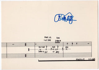 Cage, John. (1912–1992) Signed Postcard of Music of Changes