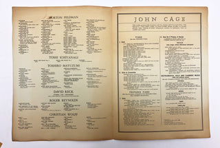 Cage, John. (1912–1992) 4'33" - FIRST TACET EDITION