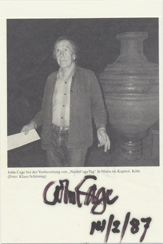 Cage, John. (1912–1992) Signed Photograph