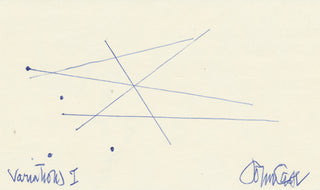 Cage, John. (1912–1992) "Variations I" - Graphic Autograph Musical Quotation