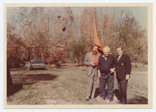 Calder, Alexander. (1898–1976) Two Signed Color Candid Photographs with Collectors Arthur & Anita Kahn