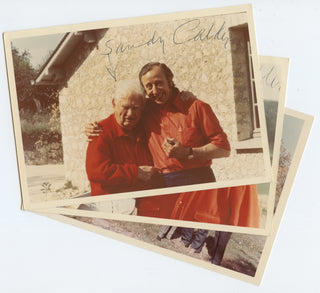 Calder, Alexander. (1898–1976) Two Signed Color Candid Photographs with Collectors Arthur & Anita Kahn