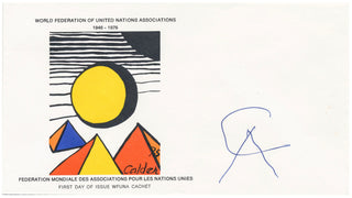 Calder, Alexander. (1898–1976) Signed First Day Cover