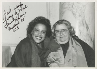 Caldwell, Sarah. (1924–2006)  Signed Photograph taken during the 1983 production of Rimsky-Korsakov's "Legend of the Invisible City"