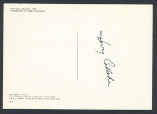 Callahan, Harry. (1912–1999) "Eleanor, Chicago, 1949" - Signed Postcard