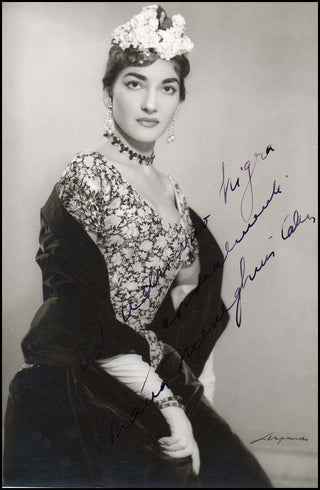 Callas, Maria. (1923–1977) Signed Tosca Photograph