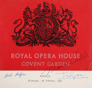 Callas, Maria. (1923–1977) & Chaplin, Charlie. (1889–1977) & Gobbi, Tito. (1913–1984) Signed Royal Opera House Program Cover