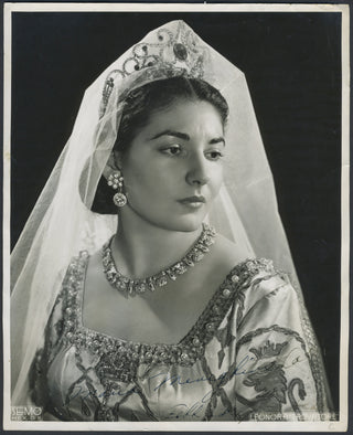 Callas, Maria. (1923–1977) Signed Photograph in "Trovatore"