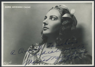 Callas, Maria. (1923–1977) Signed Postcard Photograph as Norma