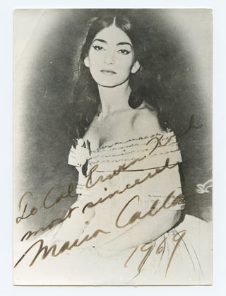 Callas, Maria. (1923–1977) Signed Photograph in La Traviata