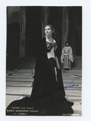 Callas, Maria. (1923–1977) Signed Photograph in Medea at La Scala