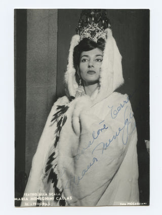 Callas, Maria. (1923–1977) Signed Photograph in Fedora