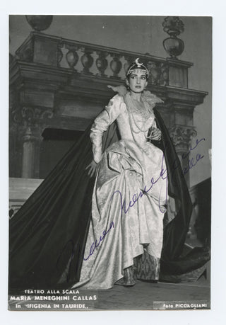 Callas, Maria. (1923–1977) Signed Photograph in Ifigenia