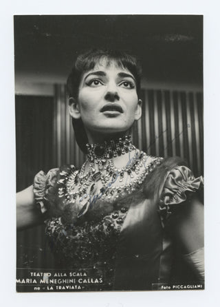 Callas, Maria. (1923–1977) Signed Photograph in La Traviata