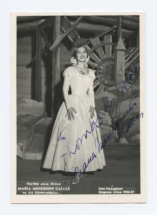 Callas, Maria. (1923–1977) Signed Photograph in La Sonnambula