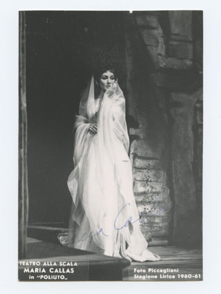 Callas, Maria. (1923–1977) Signed Photograph in Poliuto