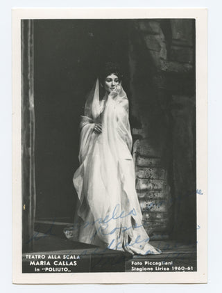 Callas, Maria. (1923–1977) Signed Photograph in Poliuto