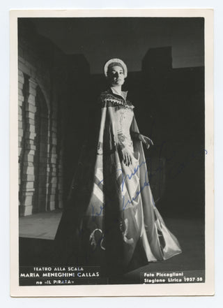 Callas, Maria. (1923–1977) Signed Photograph in Il Pirata