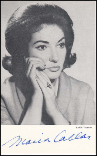 Callas, Maria. (1923–1977) Signed Vivienne Photograph