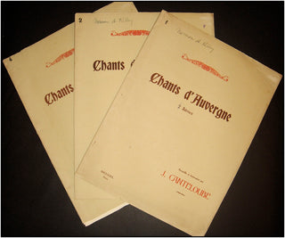 Canteloube, Josephe. (1879-1957) Chants d&apos;Auvergne. 1,2,4 Séries.