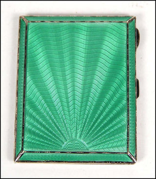 [Card Case] Enamel and silver card case by Thomas Spicer, 1859