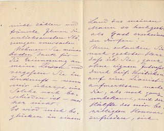 [Tausig, Carl. (1841 - 1871)] Tausig, Seraphine. (1841-1931). Two Autograph Letters Signed