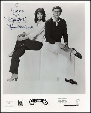 [Carpenters] Carpenter, Karen. (1950 - 1983) &amp; Carpenter, Richard. (b. 1946) Signed Photograph