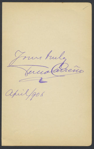 Carreño, Theresa. (1853–1917) Autograph Signature