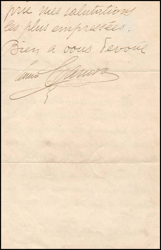 [Wagner, Richard. (1813–1883)] Caruso, Enrico. (1873–1921) Autograph Letters Obtaining Tickets to Parsifal for Paul Schmedes