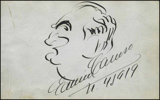 Caruso, Enrico. (1873-1921) Signed Self-Portrait Caricature