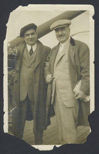 Caruso, Enrico. (1873–1921) Original Photograph Onboard the S.S. Kaiser Wilhelm II