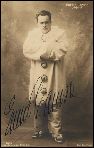 Caruso, Enrico. (1873-1921) Signed Photograph, "Pagliacci."