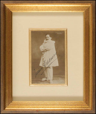 Caruso, Enrico. (1873-1921) Framed Signed Photograph in "Pagliacci."