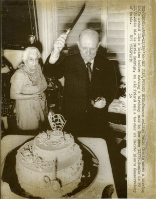 Casals, Pablo. (1876–1973) Ninetieth Birthday Cake - Original Press Photograph