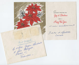 Casals, Pablo. (1876–1973) Signed Christmas Card