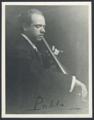 Casals, Pablo. (1876–1973) Two Early Reprint Photographs