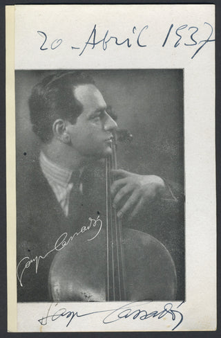 Cassadó, Gaspar. (1897–1966) Signed Photograph