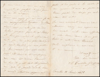 Castellan-Giampietro, Anaide.  (1821 - 1868) Autograph Letter to Alexis Dupont