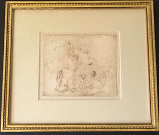 Castiglione, Giovanni Benedetto. (1609 - 1664) "A heathen sacrifice" - Original Drawing