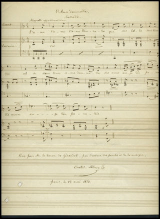 Castil-Blaze [Blaze, François-Henri-Joseph] (1784-1857) "d&apos;Ama damnada. Ballada." Autograph Musical Manuscript