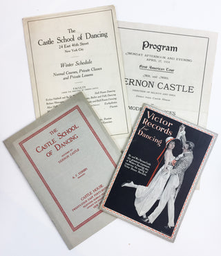 Castle, Vernon. (1887–1918) & Castle, Irene. (1893–1969) Group of Programs and Brochures