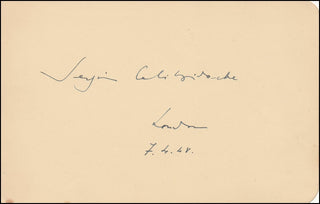 Celibidache, Sergiu. (1912-1996) Bold Autograph Signature.