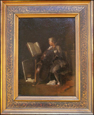 [Cello] 19th Century Oil Painting