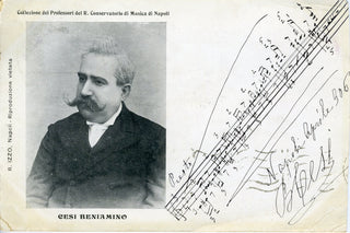 Cesi, Beniamino. (1845-1907) Rare Autograph Musical Quotation