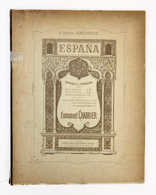 Chabrier, Emmanuel. (1841–1894) [Benoit, Peter. (1834–1901)] "España" - Inscribed to Peter Benoit