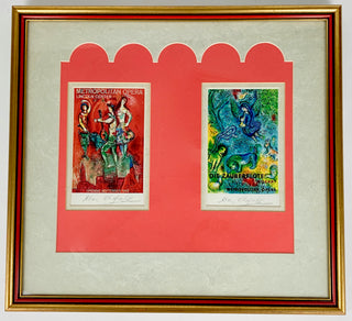 [Metropolitan Opera] Chagall, Marc. (1887–1985) Signed Metropolitan Opera Postcards - Framed Ensemble