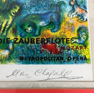 [Metropolitan Opera] Chagall, Marc. (1887–1985) Signed Metropolitan Opera Postcards - Framed Ensemble