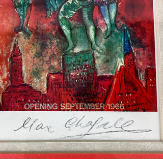 [Metropolitan Opera] Chagall, Marc. (1887–1985) Signed Metropolitan Opera Postcards - Framed Ensemble